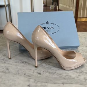 Prada Calzature Donna Nude platform peep toe size 37.5